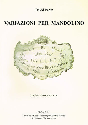Variazioni Per Mandolino - (inclui Gravação Em Cd Áudio Int