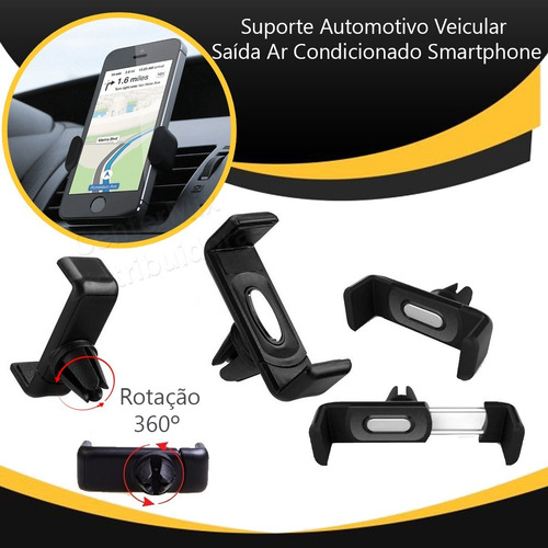 Imagem 2 de 6 de Suporte Automotivo Veicular Saída Ar Condicionado Smartphone