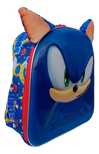 Lonchera Sonic Orejitas 3d Niño Tipo Mochilita 