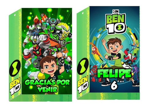 10 Bolsitas Golosinersa C/ Cierrabolsa Ben 10 Superheroes