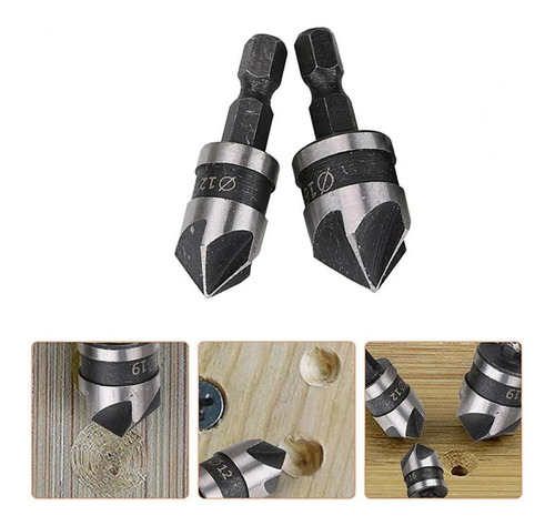 Avellanadores Carpinteria, Mxdby-004, 8pzs, 12,16mm, Negro