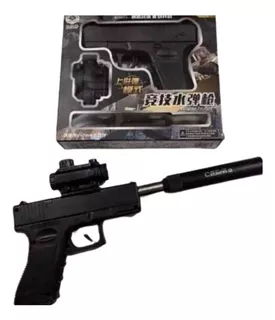 Pistola De Hidrogel Glock G19 Con Silenciador