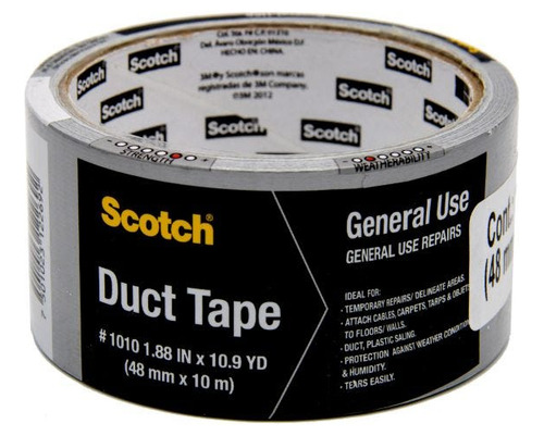 Cinta Adhesiva Ductos Scotch 1010 48 X 10 Mts. Gris