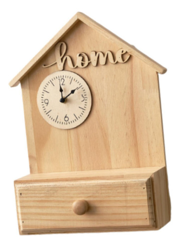 Reloj De Pared Decorativo Con Cajón, Silencioso, Sin Caqui