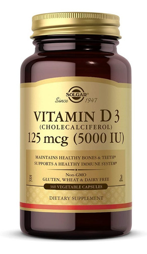 Vitamina D3 360 Caps Solgar - Unidad a $1344