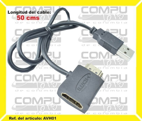 Cable Aux.de 5v X Usb Para Hd Ref: Avh01 Computoys Sas