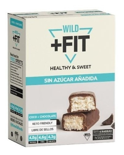 Imagen 1 de 3 de Wild Fit Coco Chocolate - Caja 5 Und  Keto - Wild Foods