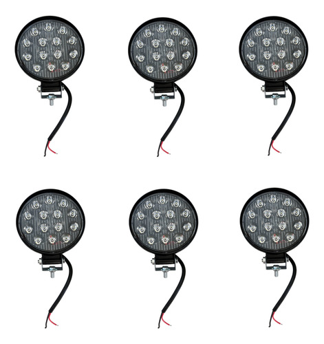 Faro Led Circular 42w 14 Led Universal Camioneta Camion X6
