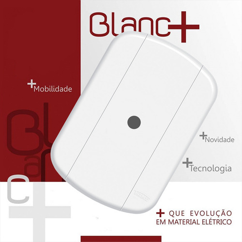 Placa Cega Com Saída Para Fio Branco 4x2 Blanc Mais Fame
