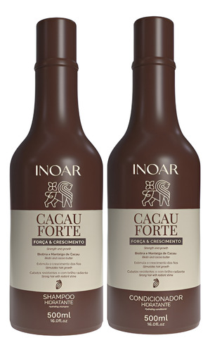 Inoar Kit Cacau Forte Shampoo E Condicionador 500ml
