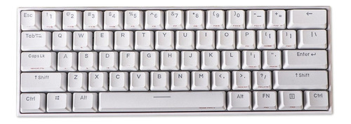 Teclado gamer bluetooth Anne Pro 2 QWERTY Cherry MX Brown inglés US color blanco con luz RGB