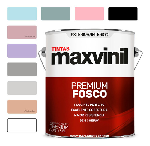 Tinta Acrílica Anti Mofo Fosca Maxvinil Premium 3,2l