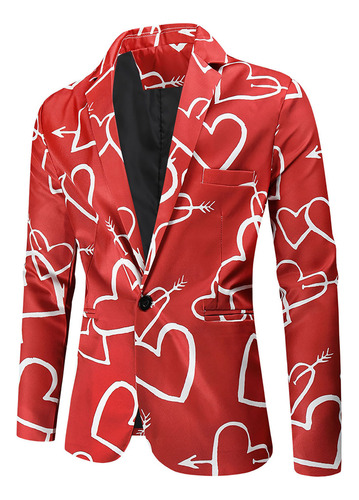 I Coat Con Estampado Casual Para El Día De San Valentín A La