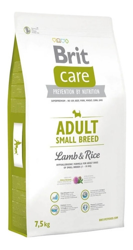 Imagen 1 de 1 de Alimento Brit Brit Care Adult para perro adulto de raza mini y pequeña sabor cordero y arroz en bolsa de 7.5kg
