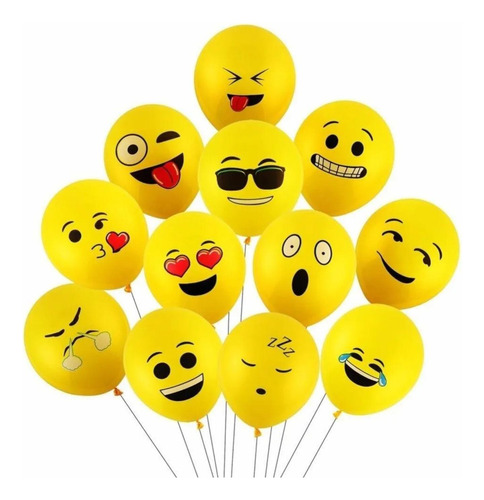 40 Globos Emojis Souvenir Cumpleaños Piñata