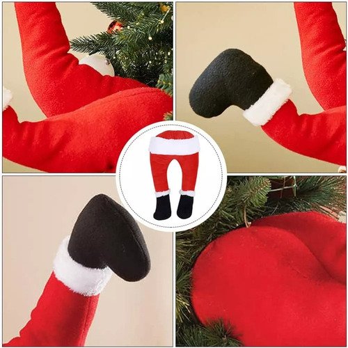 / Patas De Felpa De Papá Noel Para Decoración Del Árbol De