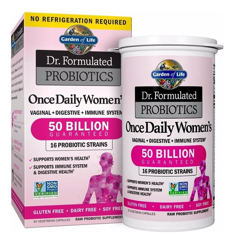Garden Of Life Probiotics Once Daily Womens 30caps 50billons Sabor Sin Sabor