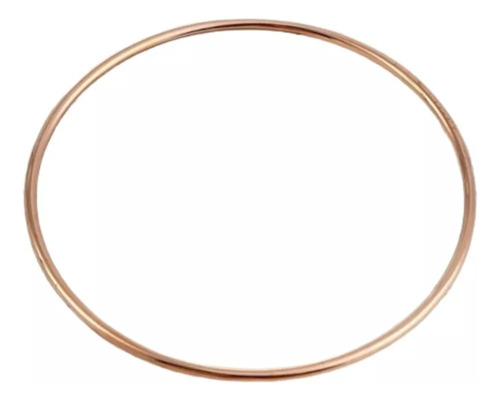 Argola Bracelete Rosé Aço Inox Resistente 6,5 Centímetros Comprimento 6 Cm Diâmetro 6 Cm