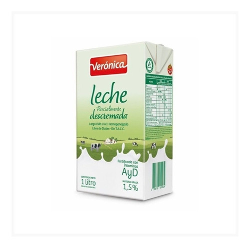 Leche Descremada Larga Vida Tetra Veronica 1lt Caja 12 U