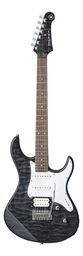 Guitarra elétrica Yamaha PAC200 Series 212VQM preta translúcida brilhante de amieiro/ácer com escala de jacarandá