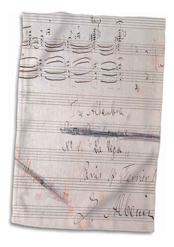 3d Rose Isaac Albeniz-spanish Composer-music Manuscript...