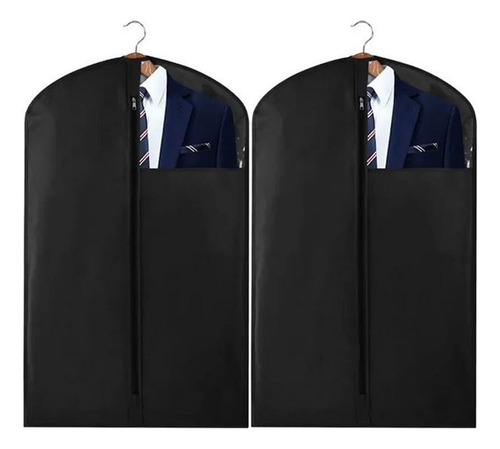Set De Porta Trajes 60x100 Funda Vestido Saco Camisa Ropa Color Negro
