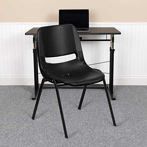 Silla Apilable Ergonómica Negra (paquete 5)