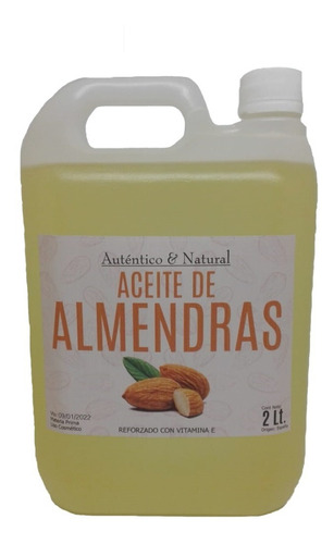 Aceite De Almendras Dulces Con Vitamina E X 2 Litros En Once