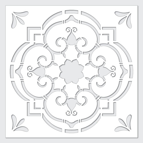 Stencil  The Venetian Basilica Tile Best Vinyl Large Para X