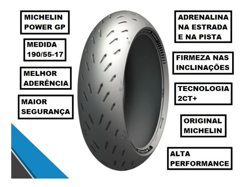 Pneu Michelin Traseiro 190/55-17 Power Gp Multistrada 1200