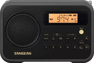 Radio Digital Portátil Con Reloj Am/fm Sg-104