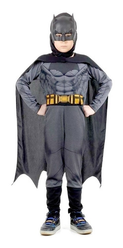 Disfraz Batman Negro Con Musculos Capa Y Botas Sulamericana