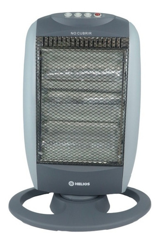 Calefactor Eléctrico Cuarzo 3niveles Lq12w Helios 36200195 Color Gris Oscuro