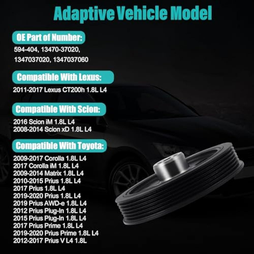 Polea De Cigüeñal Armónico Para Lexus Ct200h, Scion Im/xd Y