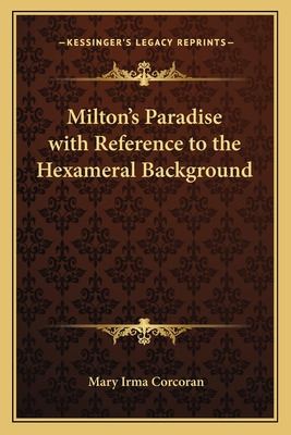 Libro Milton's Paradise With Reference To The Hexameral B...