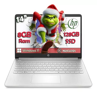 Laptop Hp 14 Intel Celeron N4120 128gb Ssd 8gb Ram 4 Nucleos