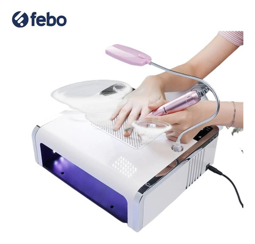 Torno Para Uñas 4 En 1 54 Led 6500 Rpm Febo