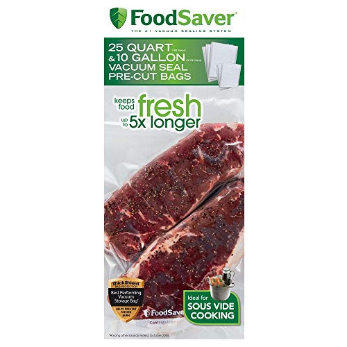 Foodsaver Fbsq25g10-np Sous Vide - Bolsas (tamaño Mediano, T