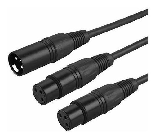 Cablecreation Xlr Macho A 2-xlr Hembra Adaptador En Y Cable