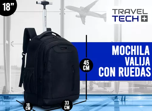 Valija Mochila Cabina Travel Tech Monocomando Portanotebook