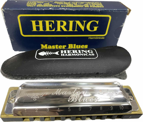 Gaita De Boca Diatônica Hering Harmônica Master Blues  Fa F