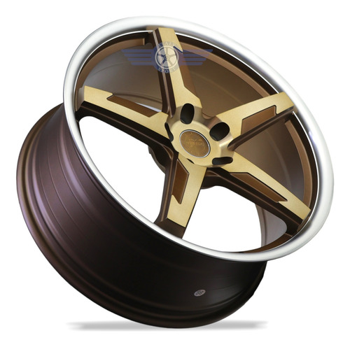 4 Rines 19 Deportivos 5-100 Vw Polo Vento Golf Jetta Corolla Bronze Clear Tint W/lip Polished