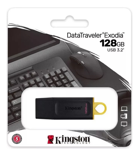 Pendrive Kingston 128gb Data Traveler Exodia Usb 3.2