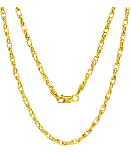 Jewelheart Collar Trenzado De Oro Real De 14 Quilates Para M