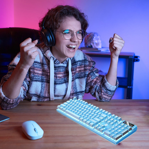 Teclado Flotante Con Cable Usb R Gaming Keyboard, Ergonomi 3