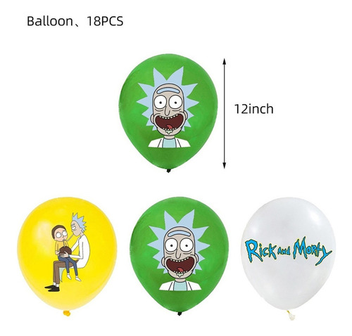. Kit De Decoración For Fiesta De Cumpleaños De Rick Y Morty