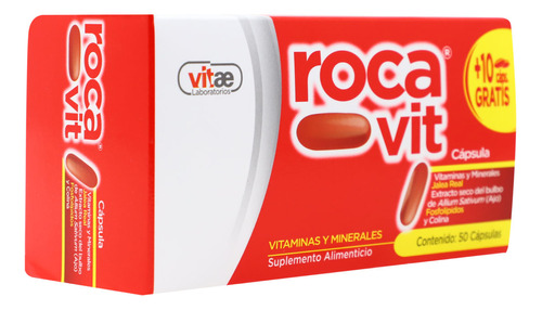 Roca Vit 50 Caps + 10 Caps , Vitaminas Y Minerales Jal Sabor N/a