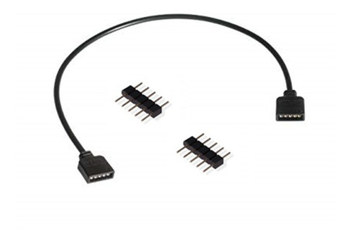 Cabo Extensor Rgbw 5 Pinos - 30cm Preto + Conector 5 Pinos Tensão De Operação 12v 12v