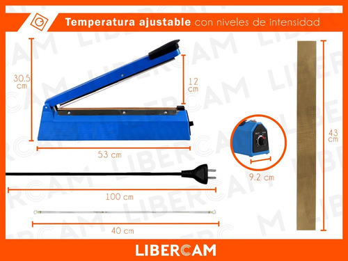 Imagen 2 de 7 de Selladora Bolsa 40cm C/regulador De Mayor Potencia