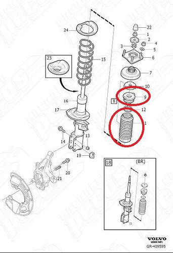 Volvo Xc90 V8 Awd 05-10 Original Kit Batedor Dianteiro